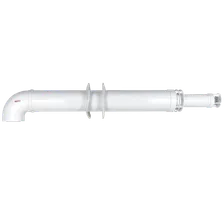 Комплект дымохода Rommer АНТИЛЕД 60/100 - 1000мм (Baxi (кроме ECO Nova/Classic), Viessmann)