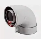 BAXI Начальный коаксиальный отвод с муфтой 90 градусов, DN 60/100 (кроме Eco Nova, ECO Classic)