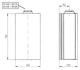 Конвекционный газовый котел BAXI ECO Four 24, 24 кВт, двухконтурный